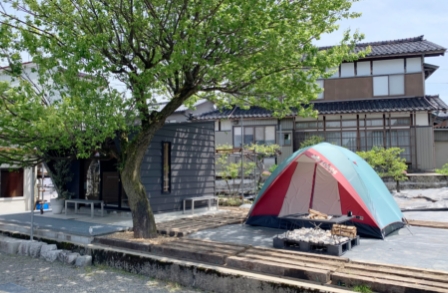 お庭でのバーベキュー、キャンプの場に